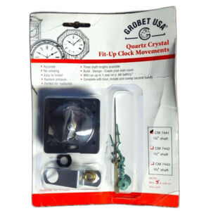 Internal Clock Components New Quartz Crystal Fit-Up Clock Movements Grobet USA